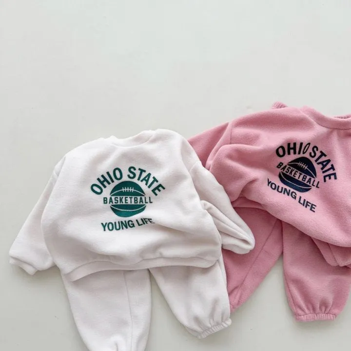 2 Pieces Set Baby Kid Girls Letters Hoodies Sweatshirts And Solid Color Pants Wholesale 231130253