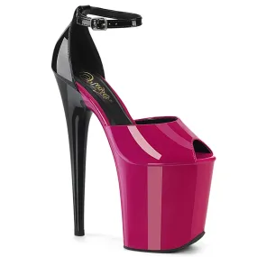 8 Inch Heel FLAMINGO-868 Fuchsia Black