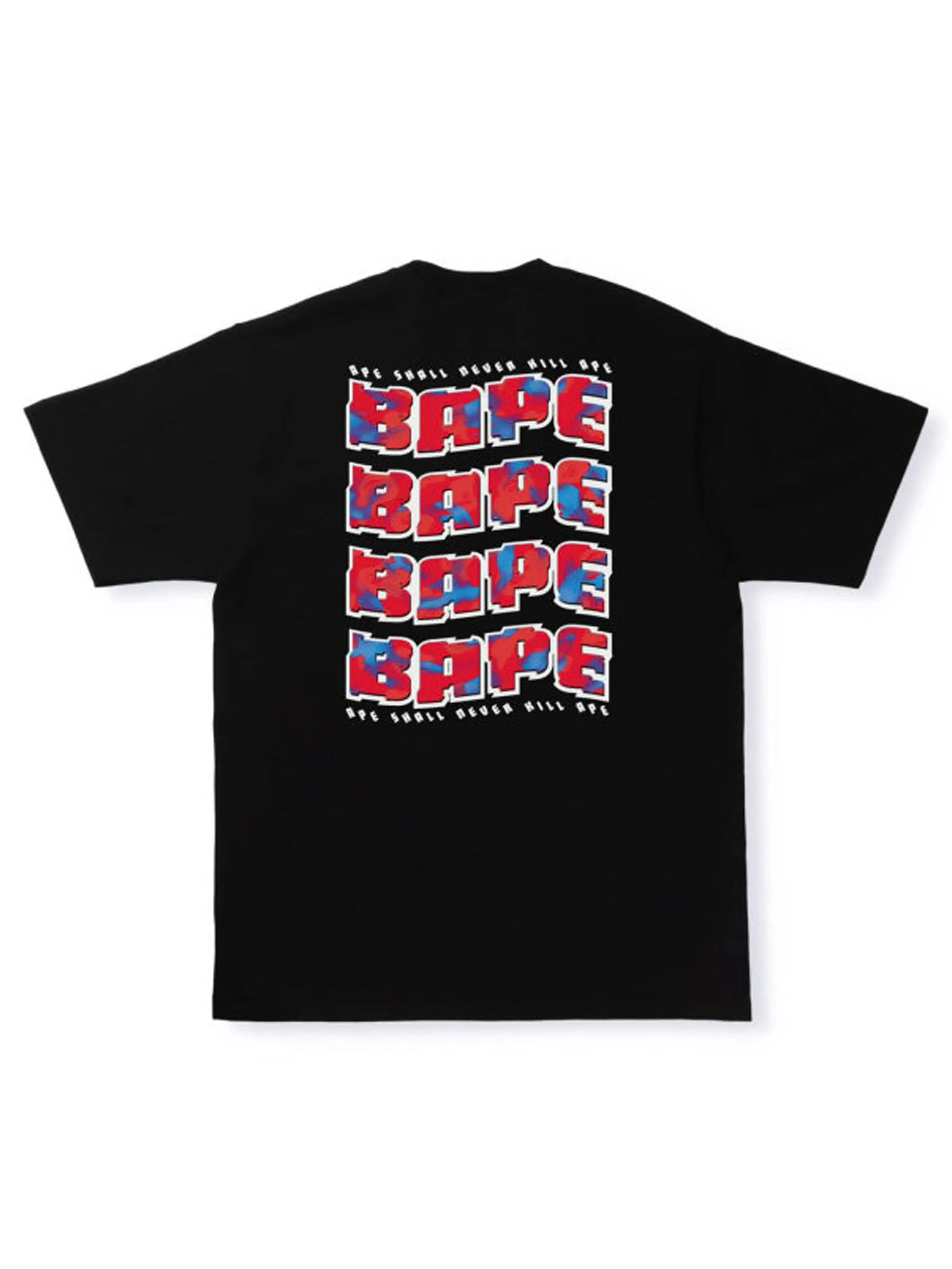 A Bathing Ape Stroke Camo Distortion Tee Black/Red