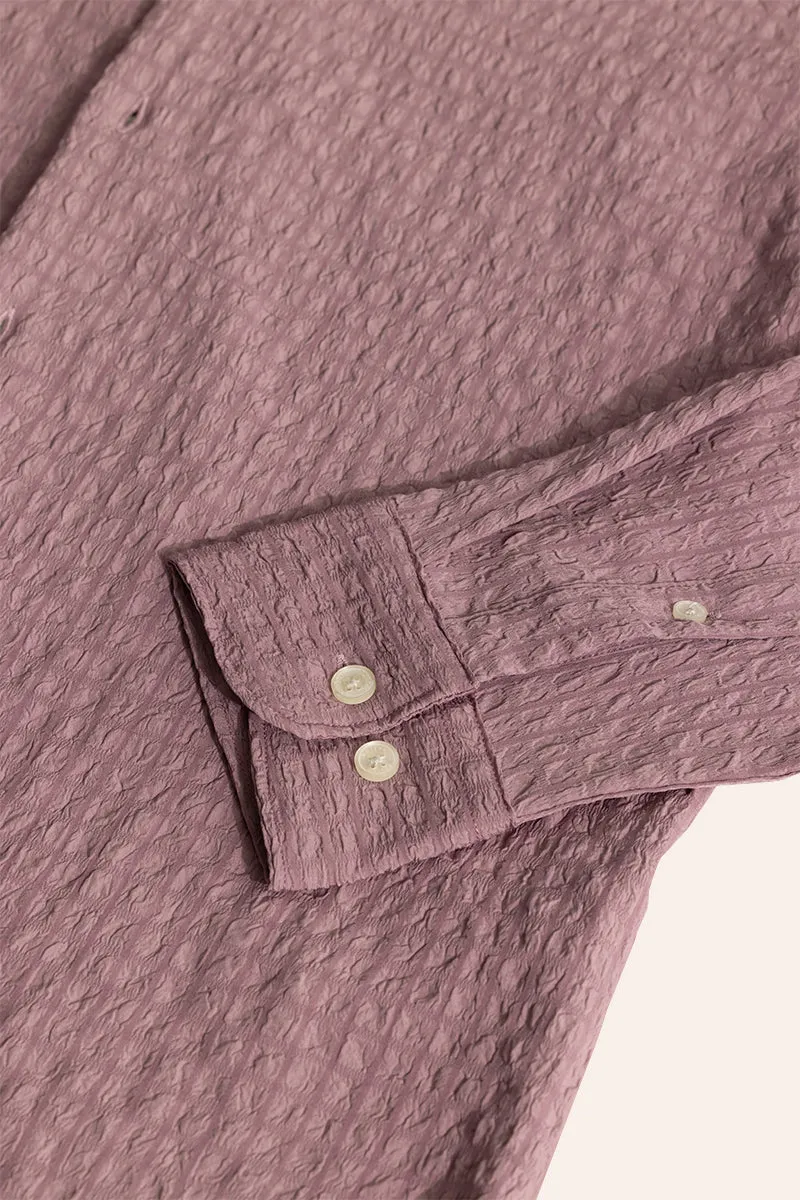 AiryCheck Mauve Seer Sucker Shirt