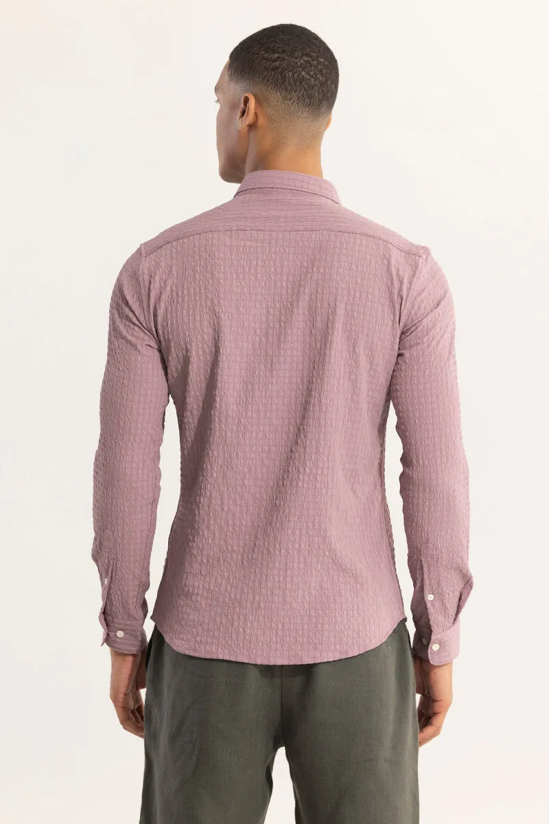 AiryCheck Mauve Seer Sucker Shirt