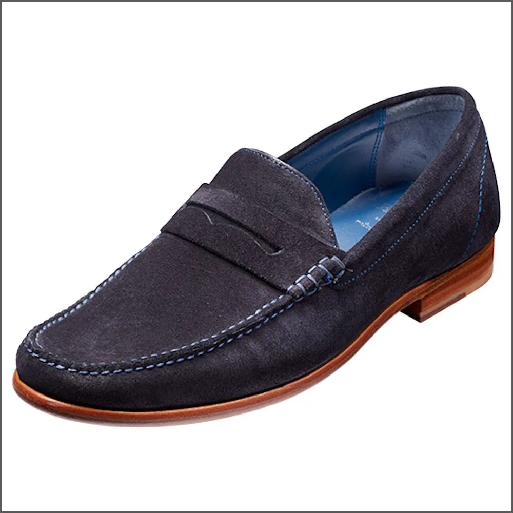 Barker William Dark Navy Suede Mocassin*