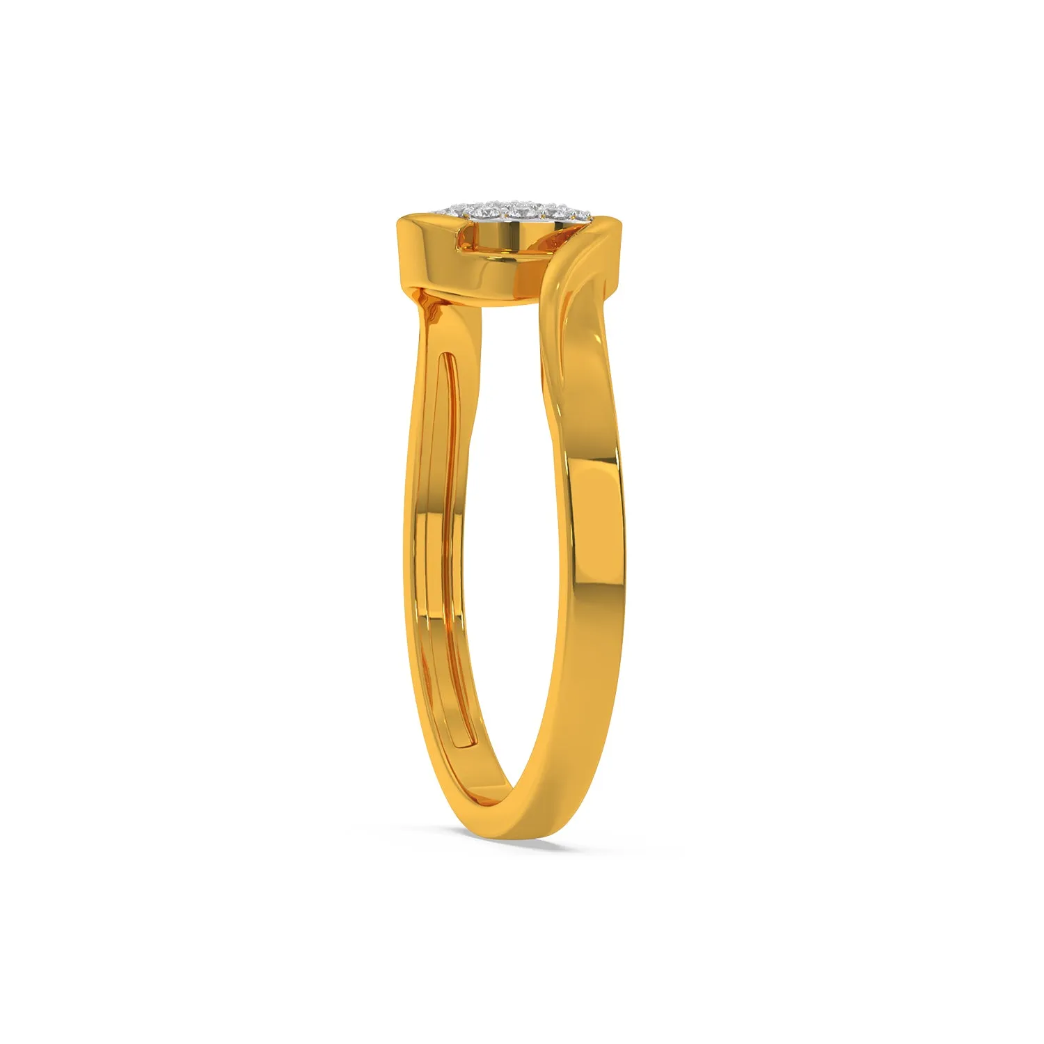 Bezel Solitaire Look Ring