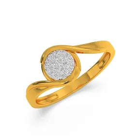 Bezel Solitaire Look Ring