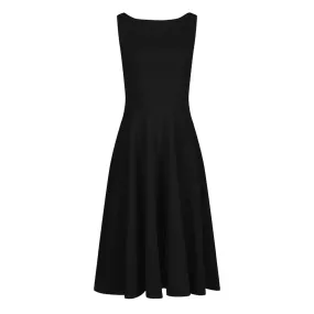 Black Audrey Style 1950s Swing Dress