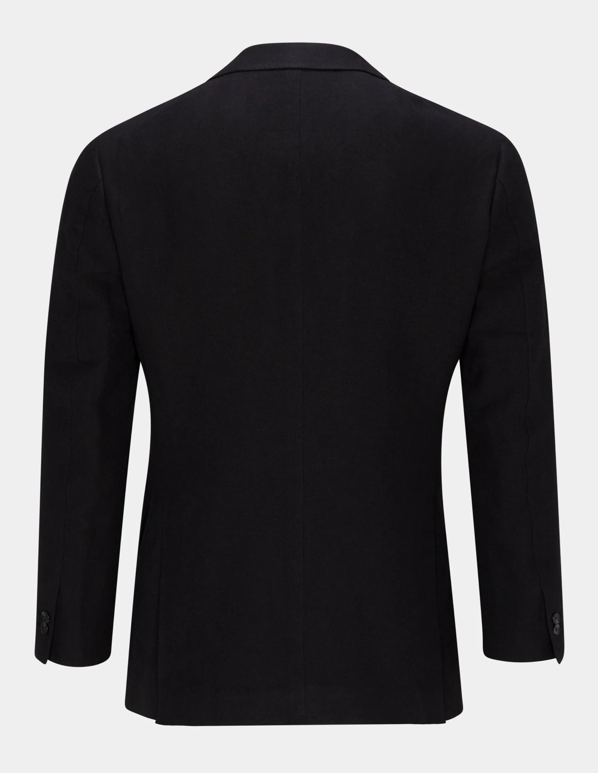 Black Linen Double Breasted Suit