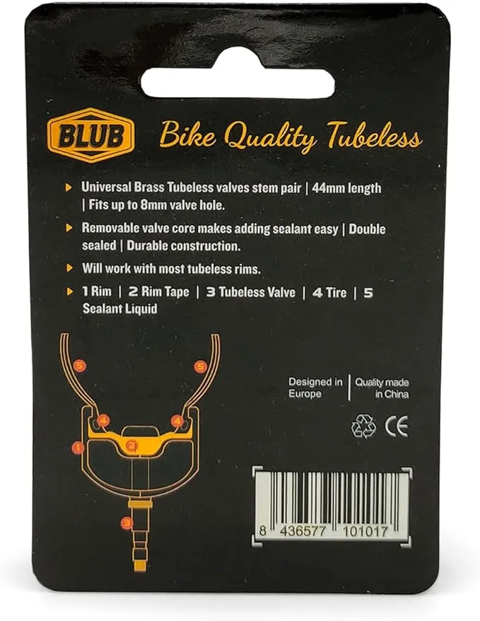 Blub Tubeless Valves - Brass