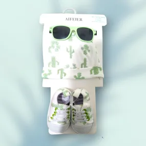 Cactus Booties Glasses with Cap Set #2657 A