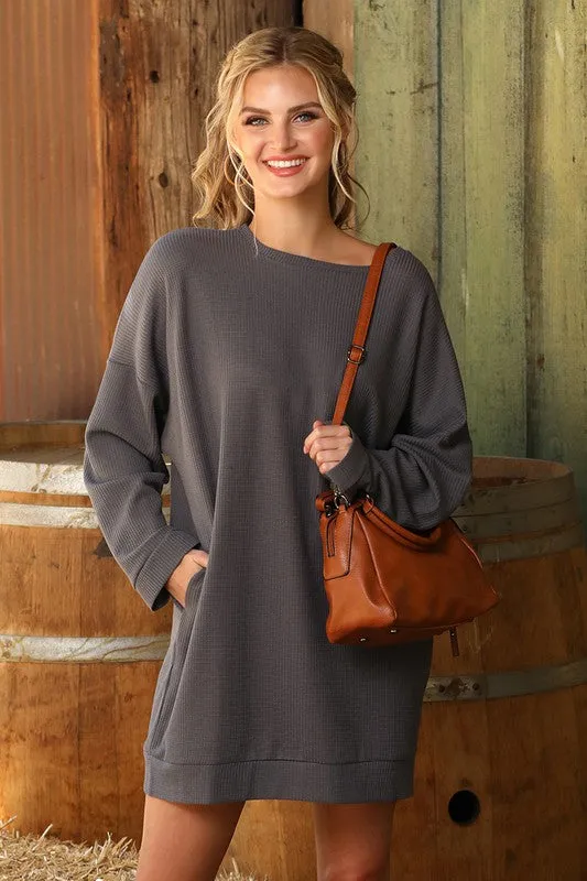 Cherish Me Waffle Knit Dress