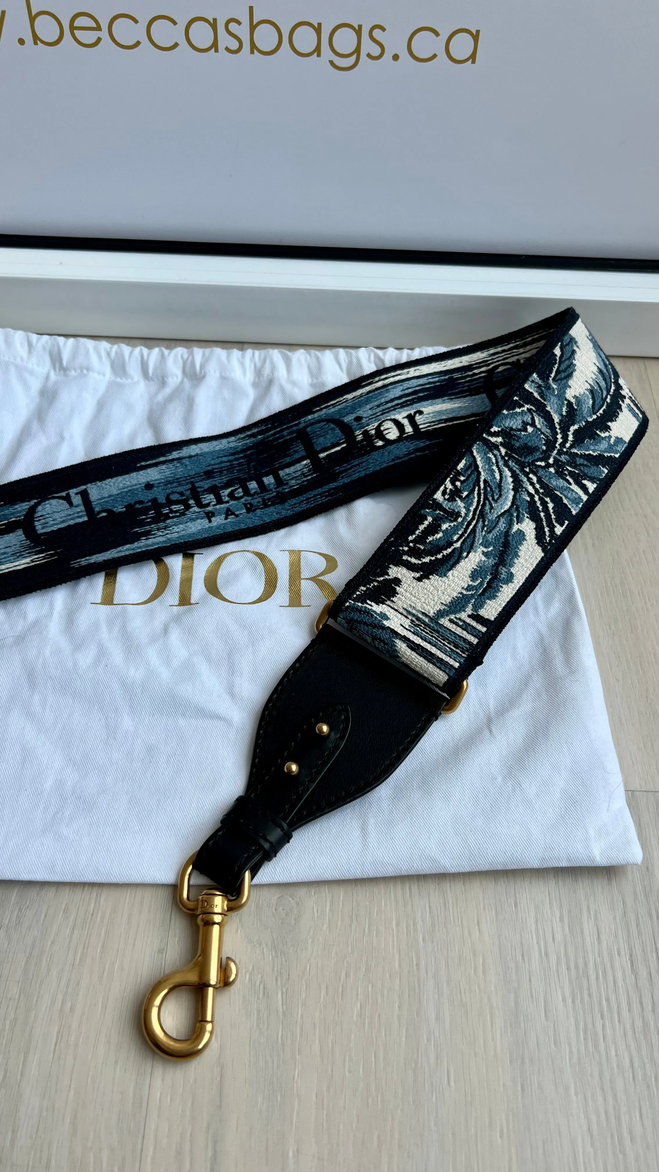 Christian Dior Palm Shoulder Strap with D Ring