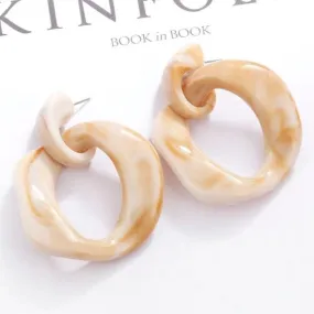 Chunky Stud Styled Acrylic Earring -2 Colors