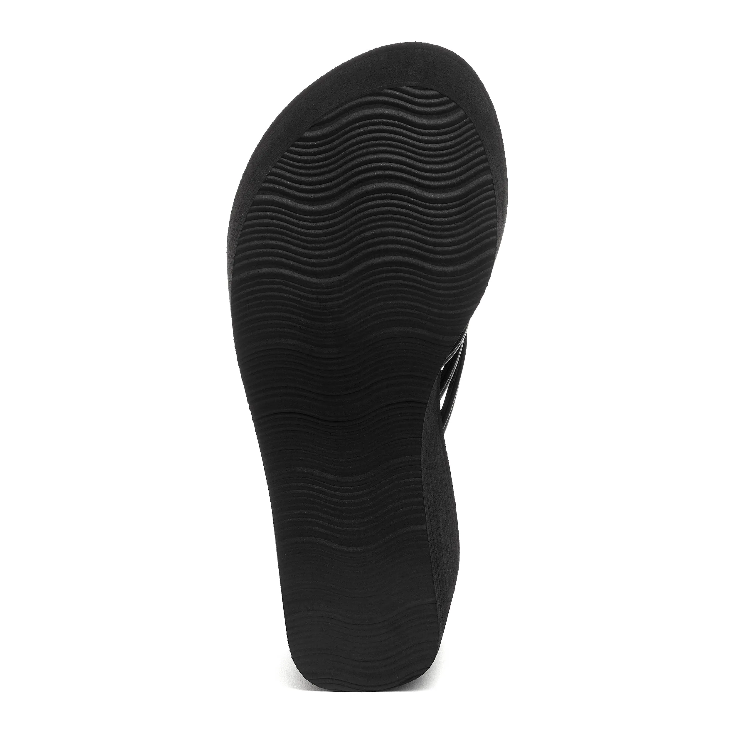 Crushcage Black Platform Flip-Flops