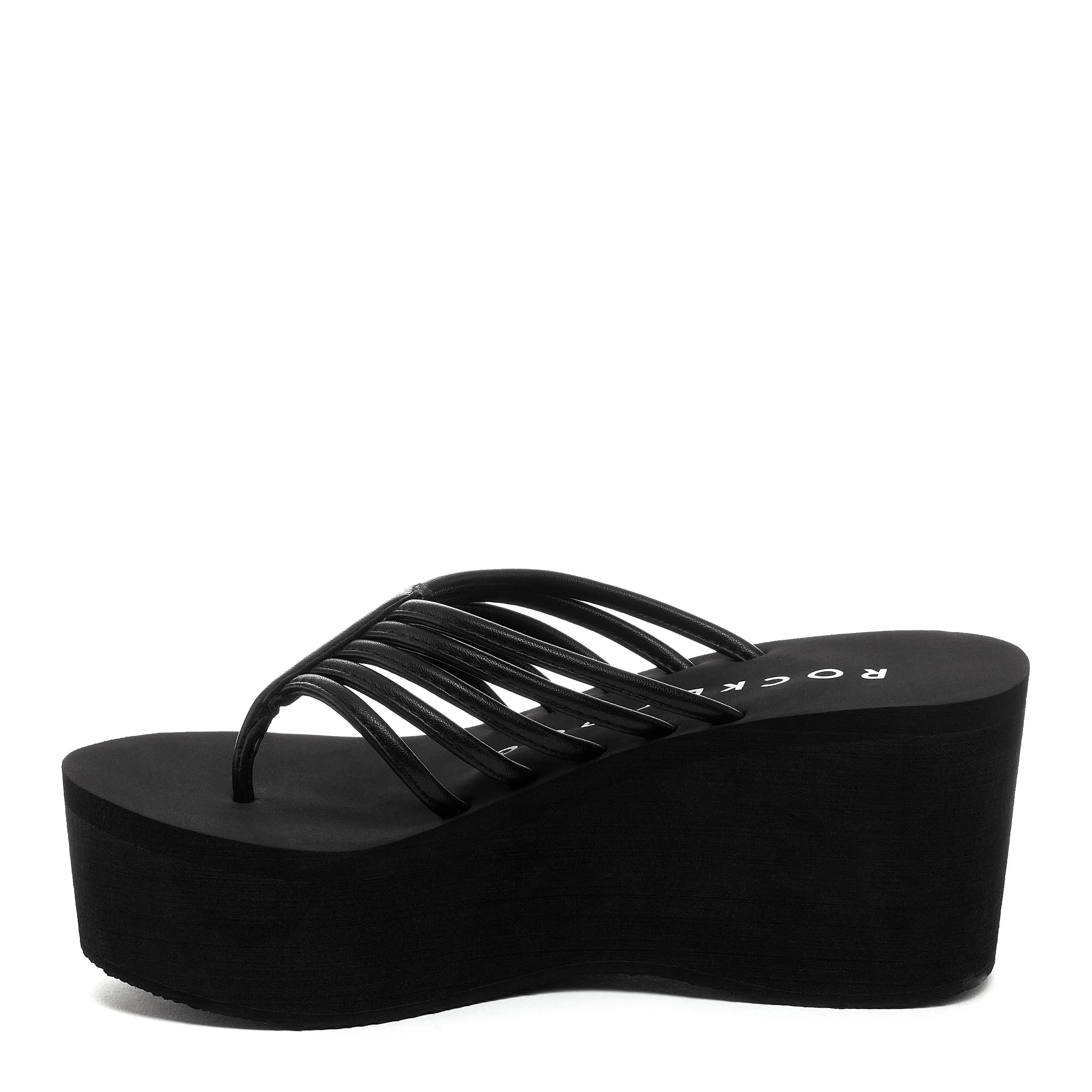 Crushcage Black Platform Flip-Flops