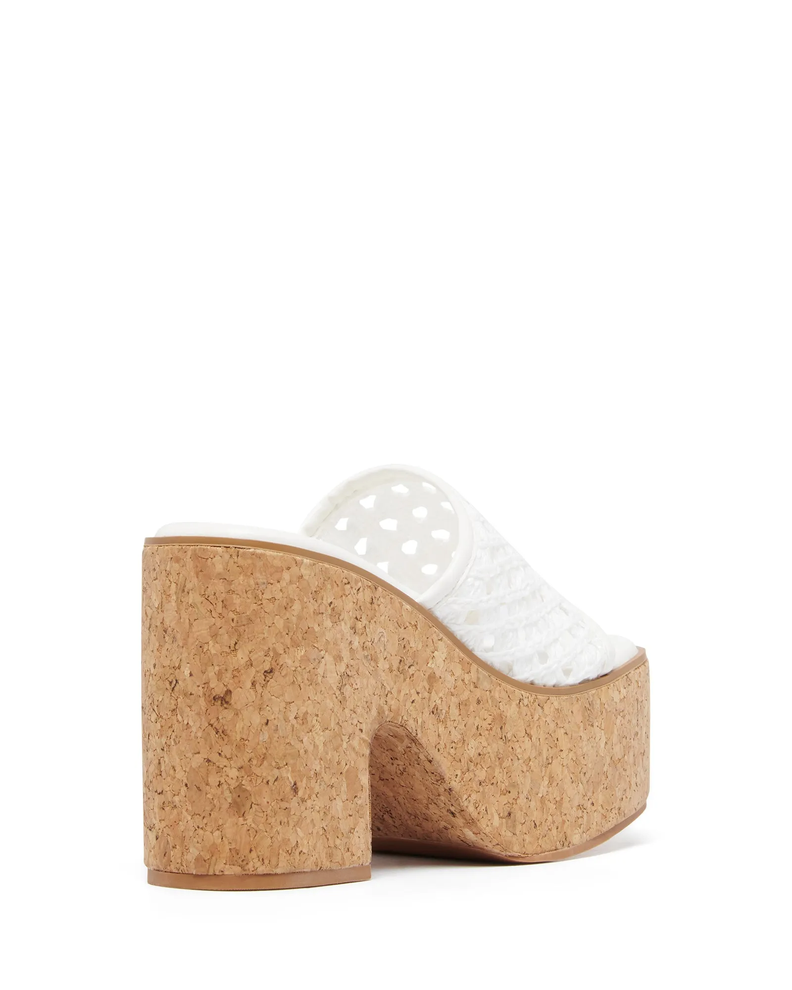 Delirium Platform Heel White Raffia