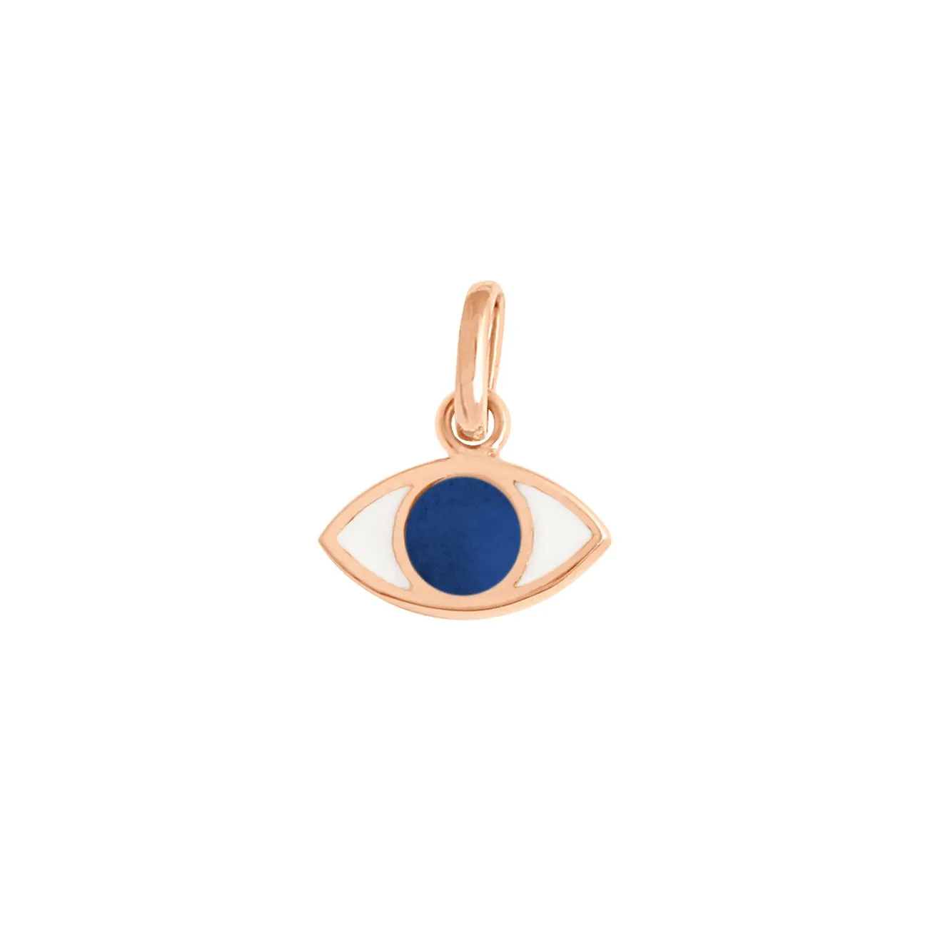 Eye Lapis Resin pendant, Rose Gold