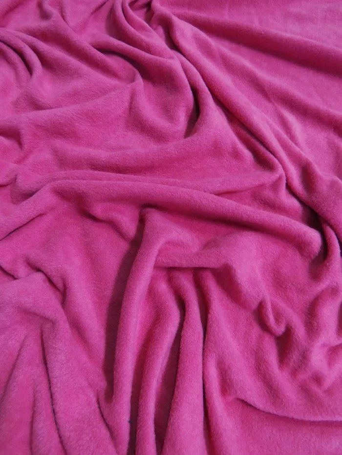 Fleece Fabric Solid / Fuchsia / 65 Yard Roll