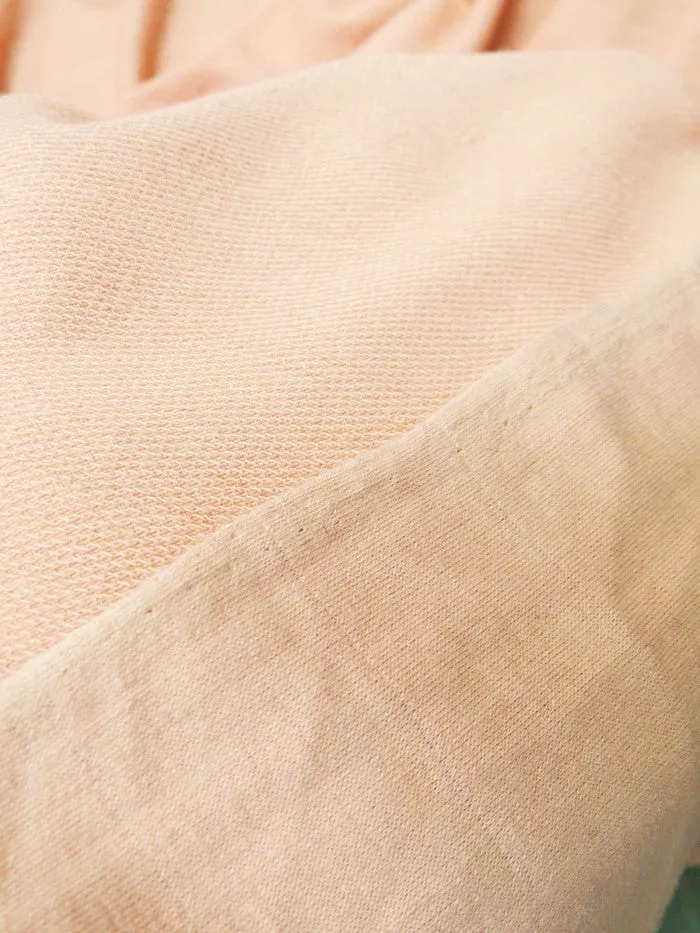 French Terry Polyester Rayon Spandex Fabric / Blush / Sold By The Yard Closeout!!!