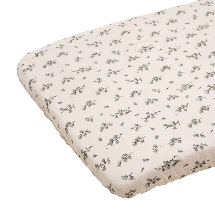 Garbo&Friends Bluebell Muslin Fitted Sheet Single