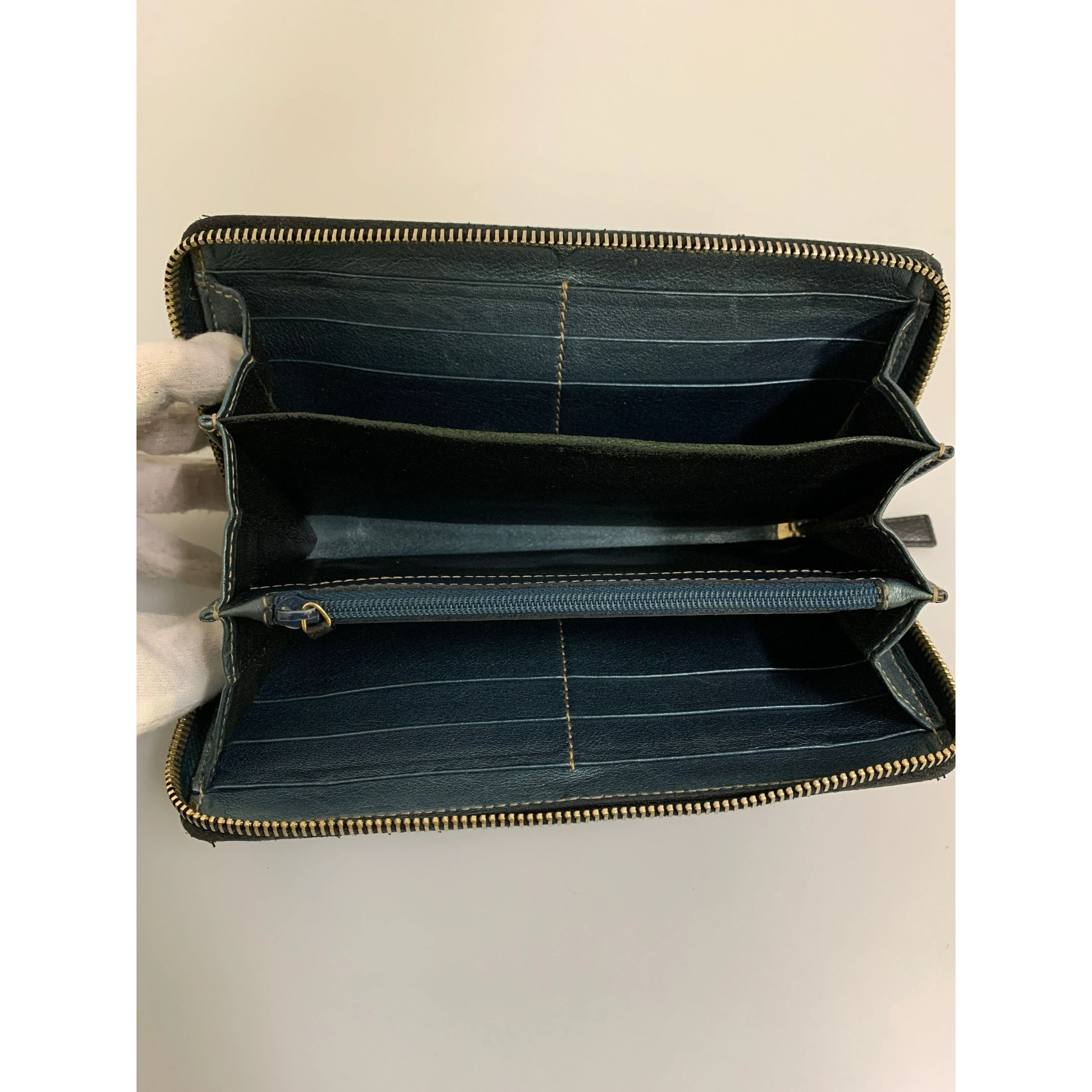 #GUCCI/GUCCISSIMA/Long Wallet/BLK/Leather