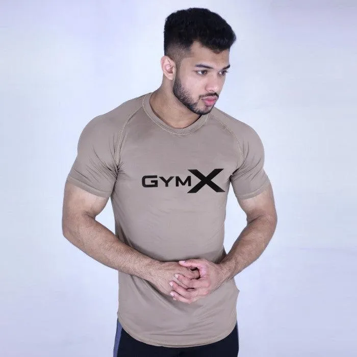 GymX Coffee Beige Tee: Aesthetics Series- Sale