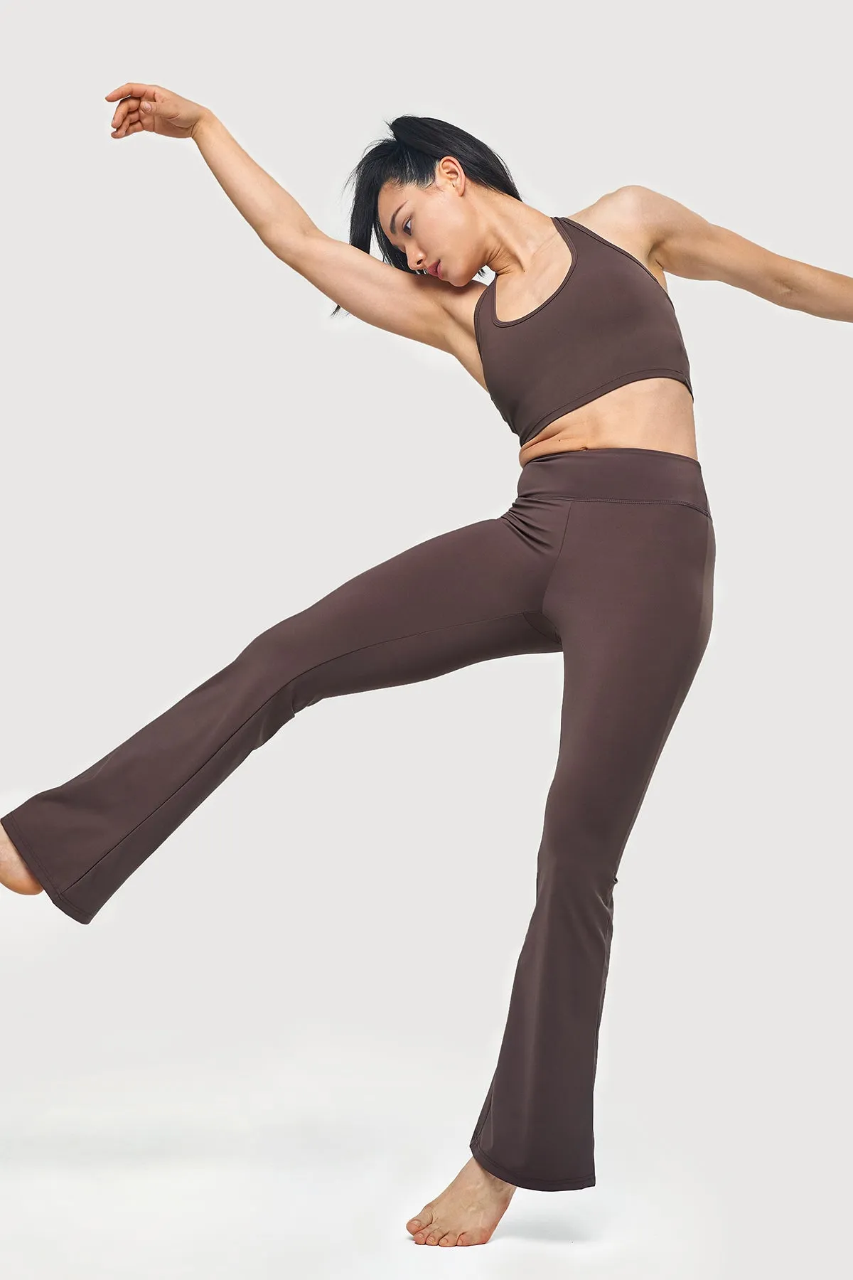 High Waist Barre Flared Legging in Super Full Length