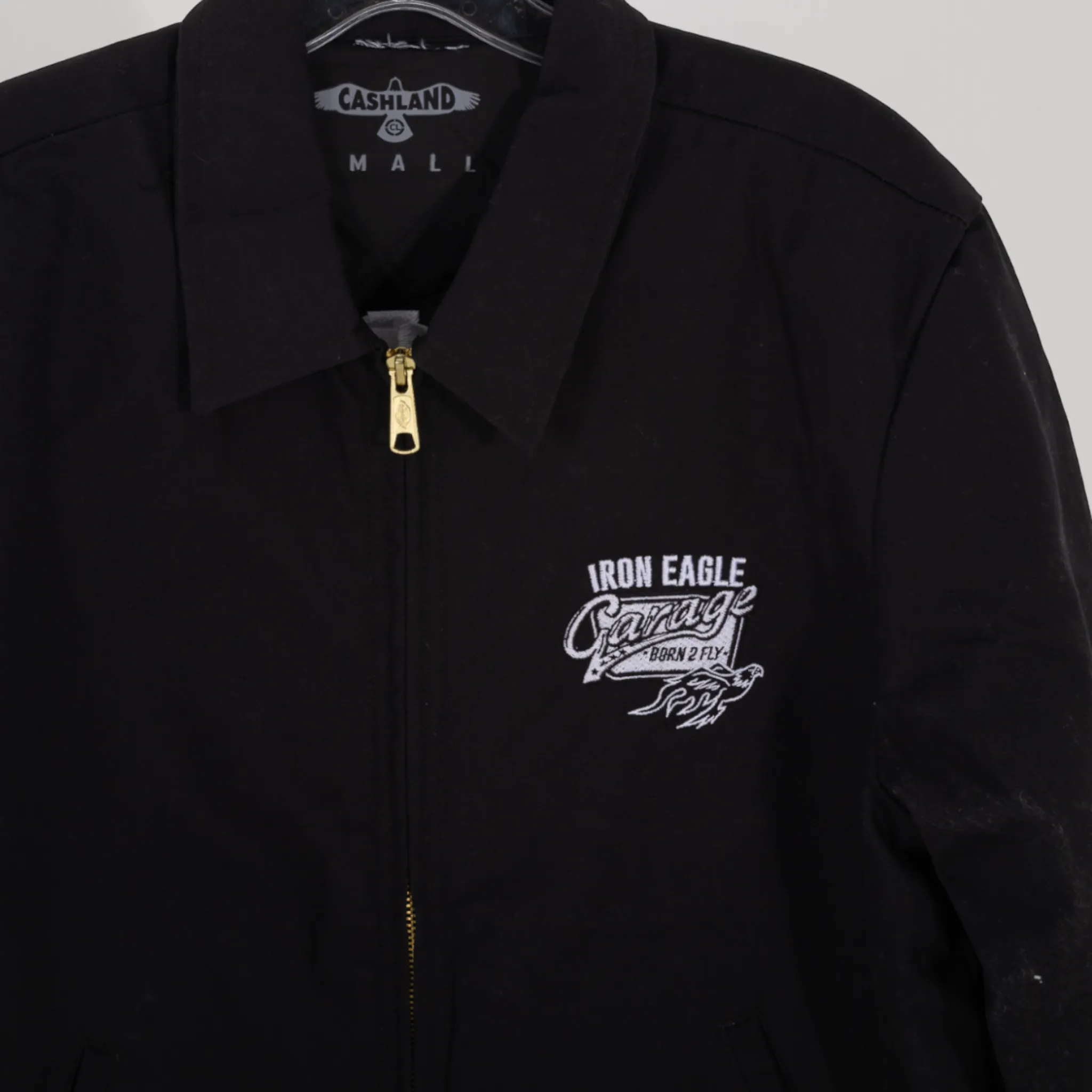 Iron Eagle Garage Mechanic Jacket . Black / White