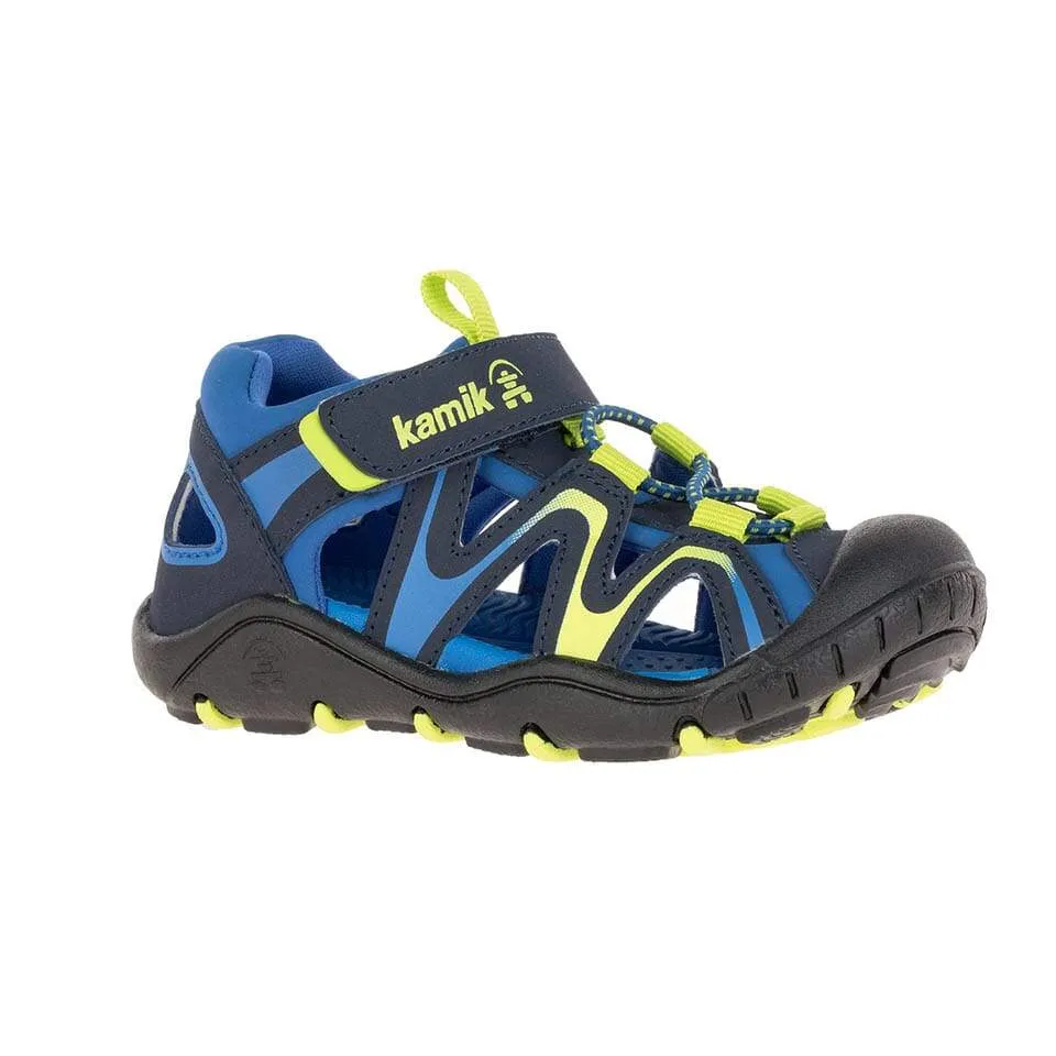 Kamik - Kids Kick Navy/Green Sandals