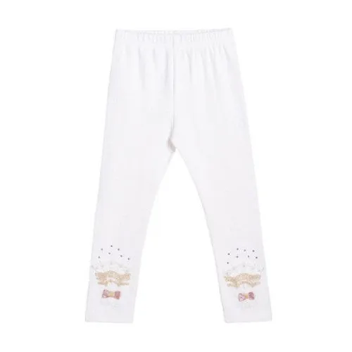 Kids Ruffle Rhinestone Lleggings