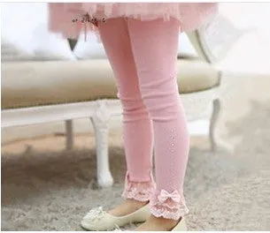 Kids Ruffle Rhinestone Lleggings