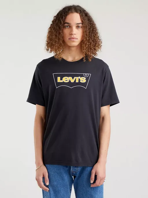 Levi's Crewneck T-shirt with Logo, comfortable fit 161430474 caviar-black