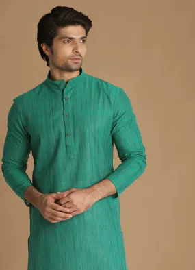 Manyawar Light Green Casual Kurta