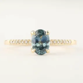 Maria Ring - 1.07ct Teal Blue Montana Sapphire (One of a kind)