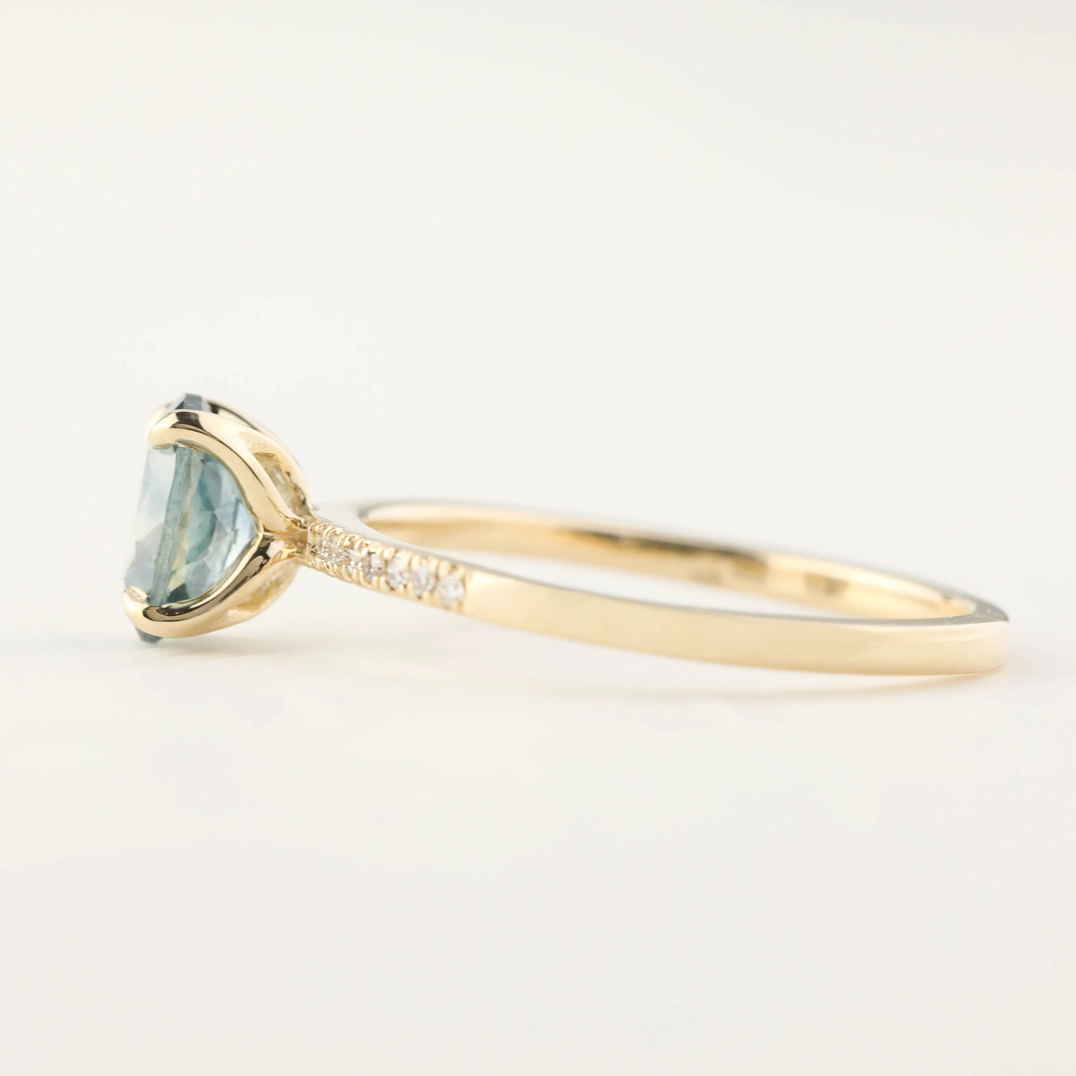 Maria Ring - 1.07ct Teal Blue Montana Sapphire (One of a kind)