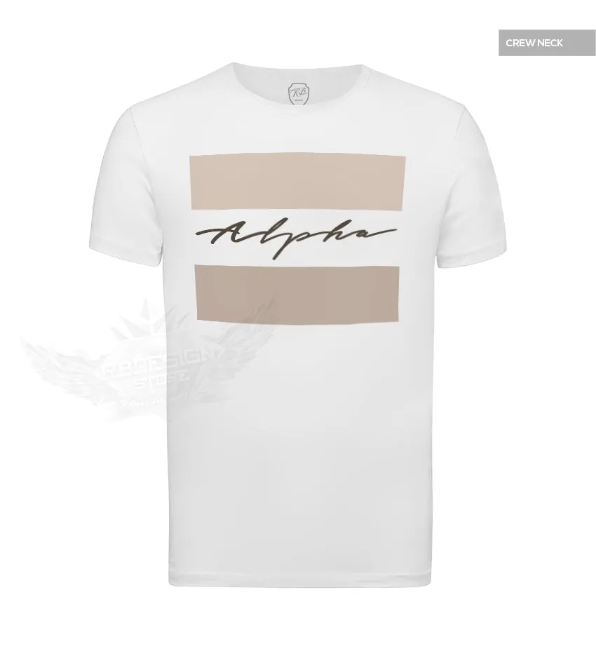 Men's Casual Fashion T-shirt Alpha Male Slim Fit Tee Beige MD885B