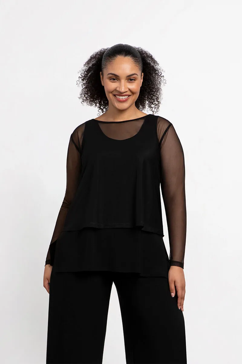 Mesh Go To Cropped T | Black