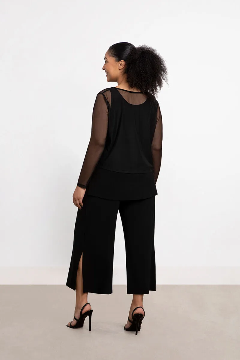 Mesh Go To Cropped T | Black