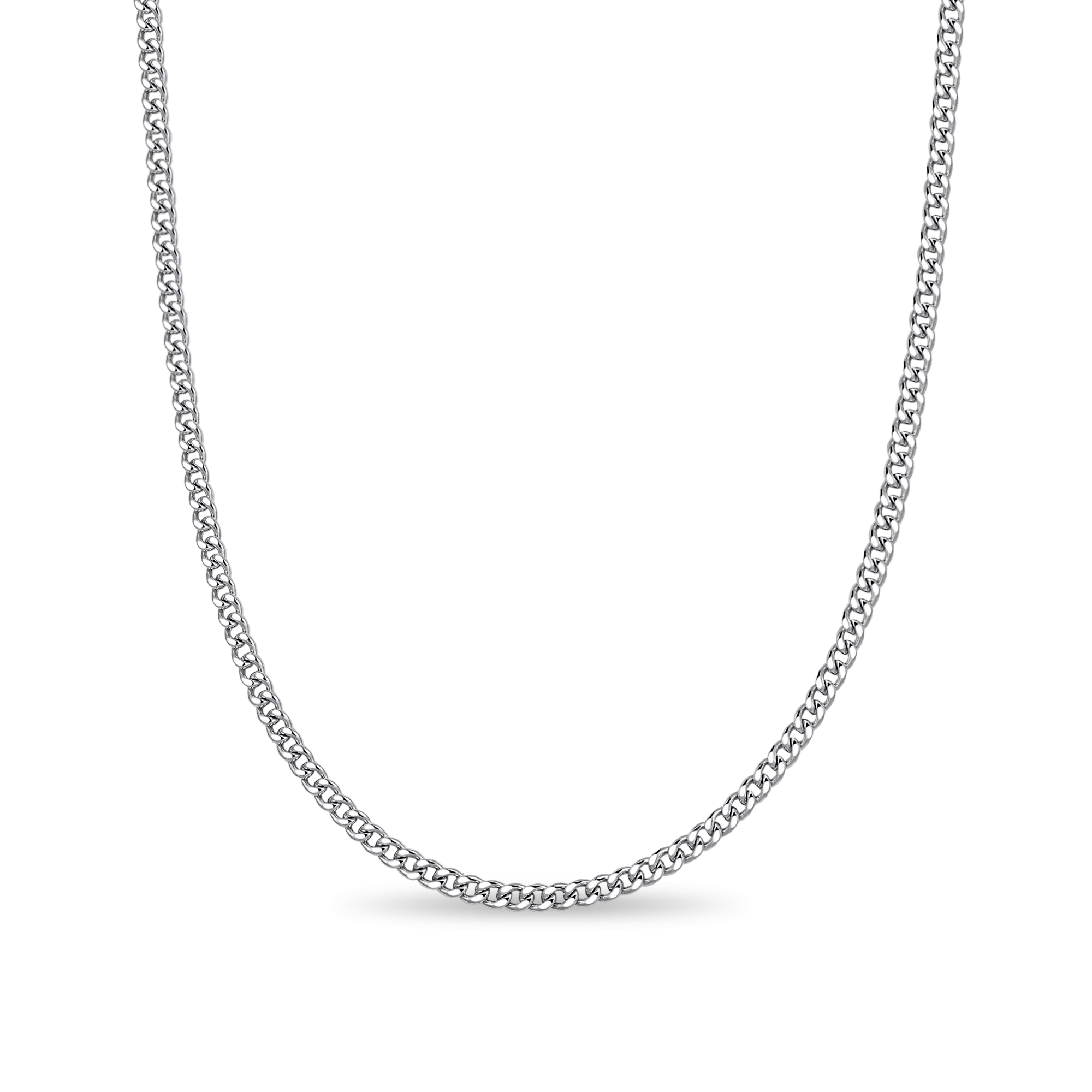 Miami White Gold Micro Cuban Curb Chain - 3.5mm