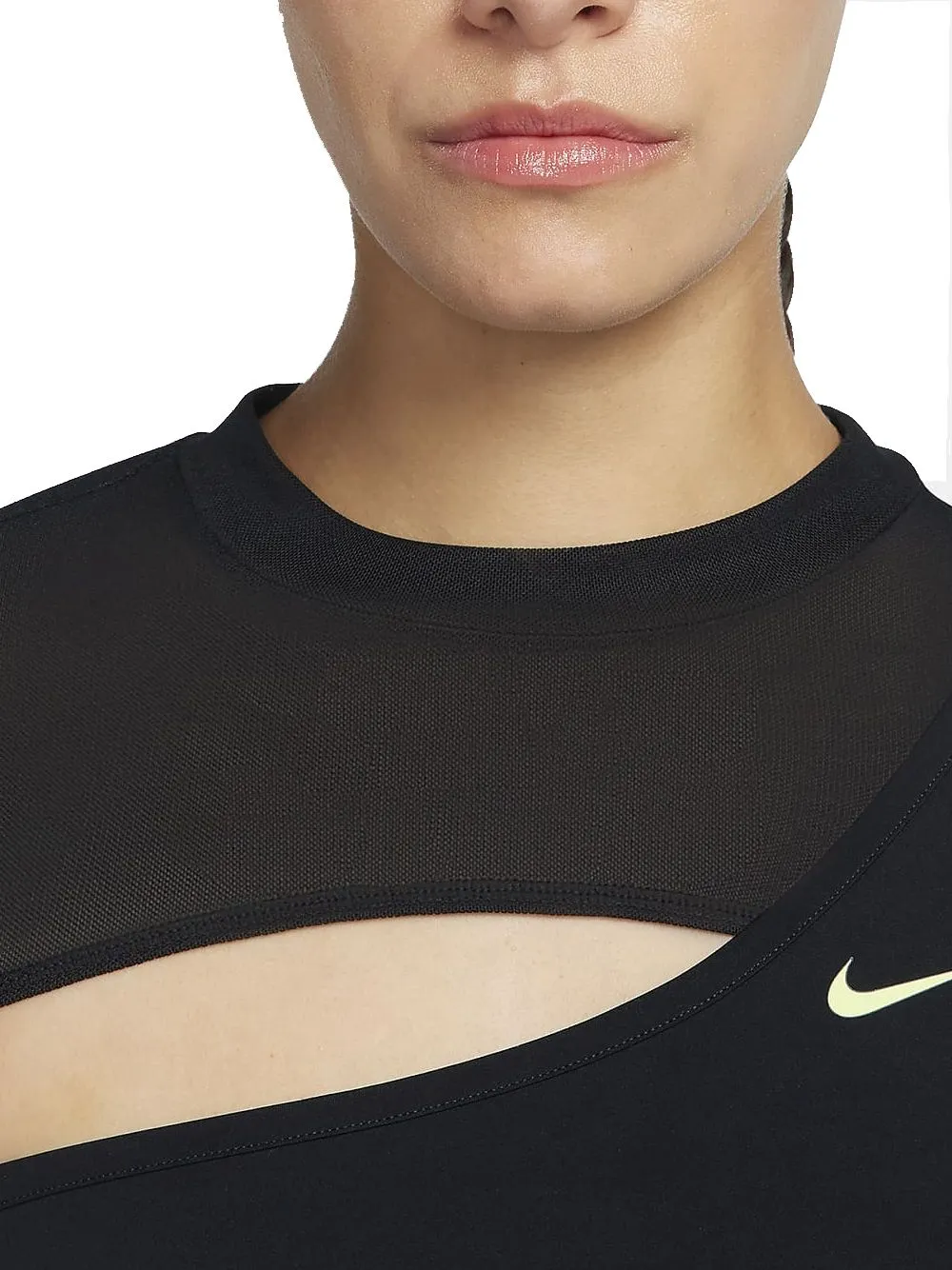 Nike Pro Top corto a manica lunga - Nero/Nero/Light