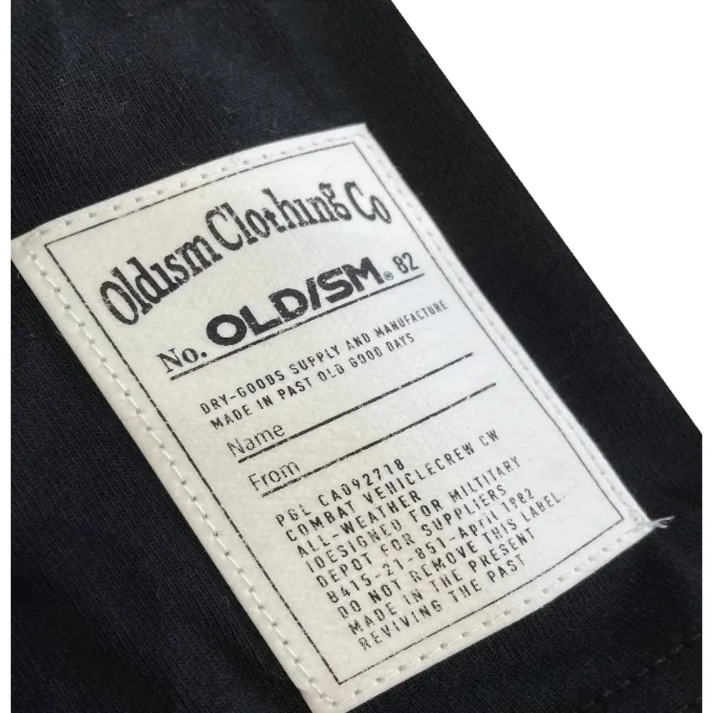 OLDISM OLD/SM OVERSIZE EMBROIDERY LABEL POCKET TEE-BLACK