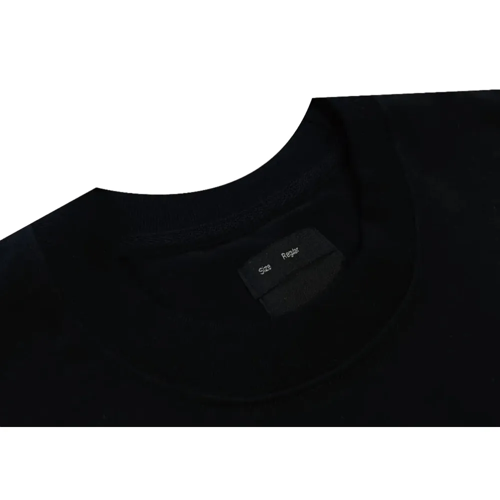 OLDISM OLD/SM OVERSIZE EMBROIDERY LABEL POCKET TEE-BLACK