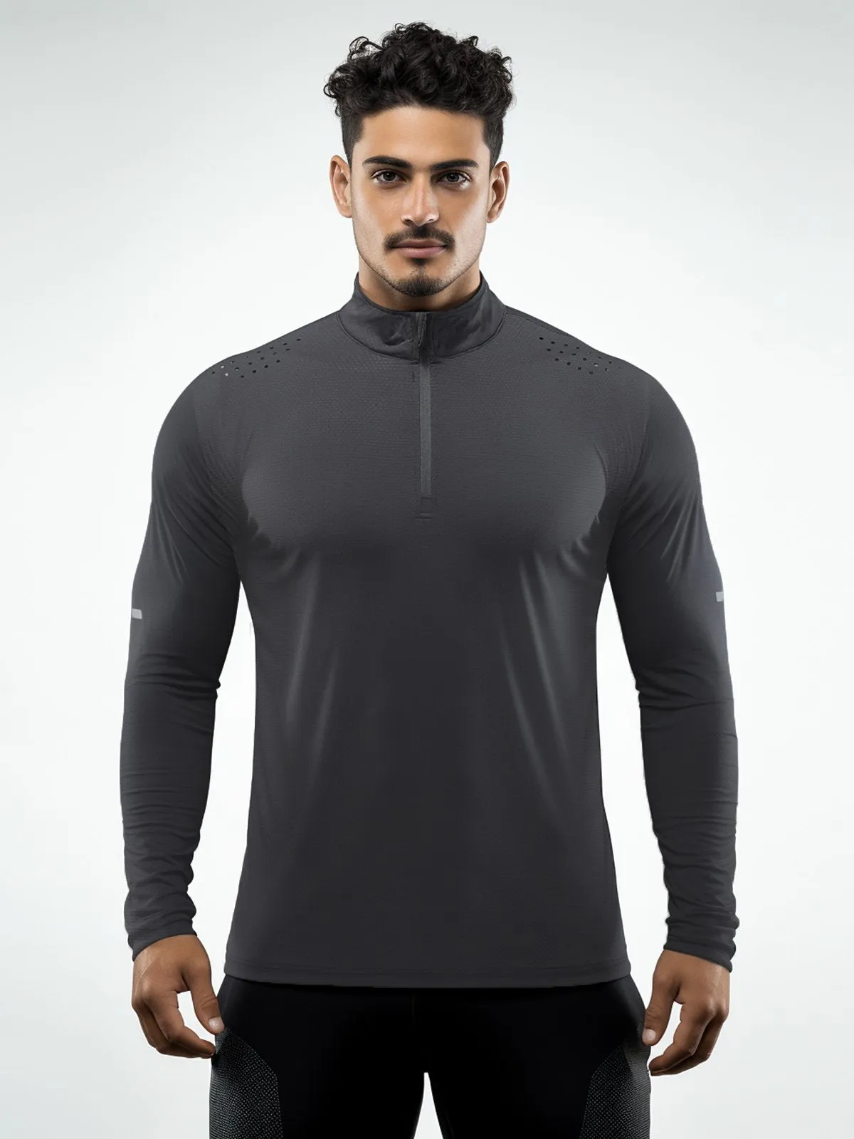 Performance 1/4 Zip Baselayer Ventilation T-shirt