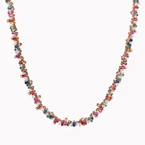 Rainbow Fireworks Tennis Necklace