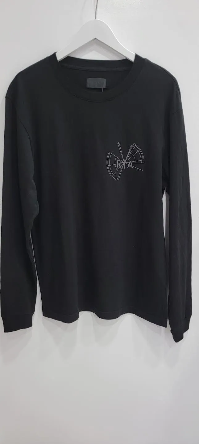 RTA LAWRENCE BLACK GATEWAY LONG SLEEVE T-SHIRT