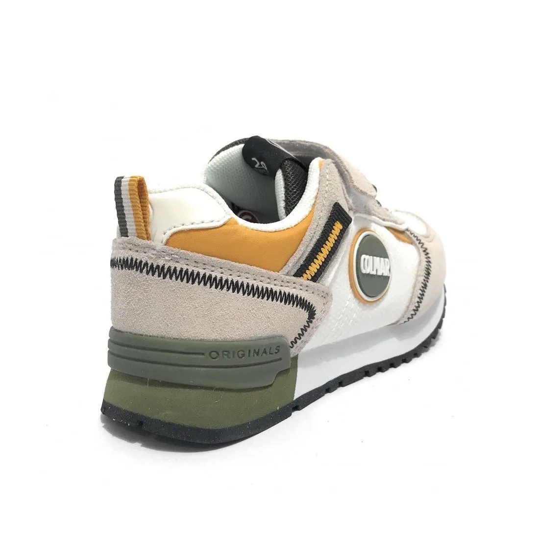 Scarpe casual da Bambino - COLMAR Art. TRAVIS SPORT COLORS Y05 WHITE GREEN OCHRE