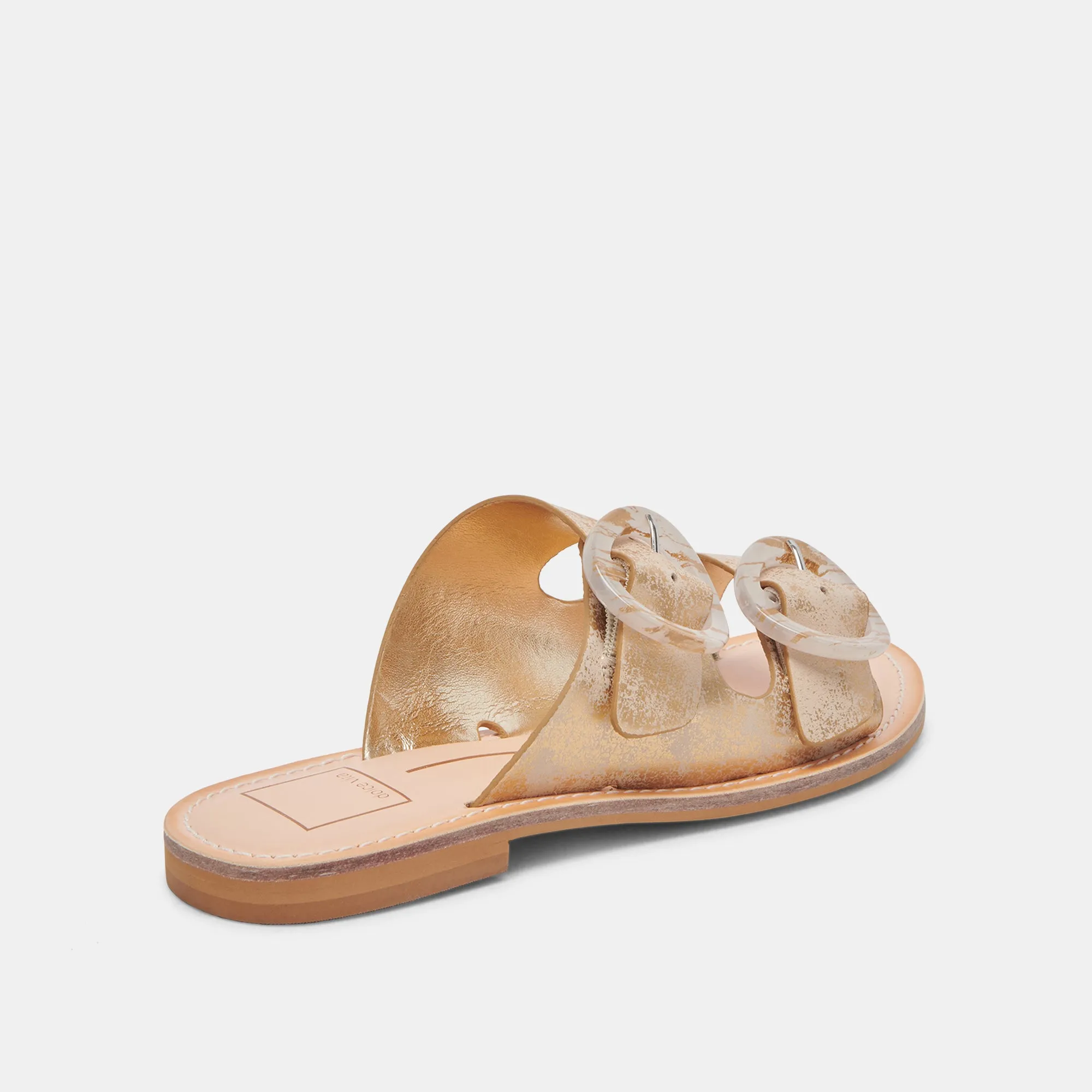 SECILY SANDALS LIGHT GOLD NUBUCK