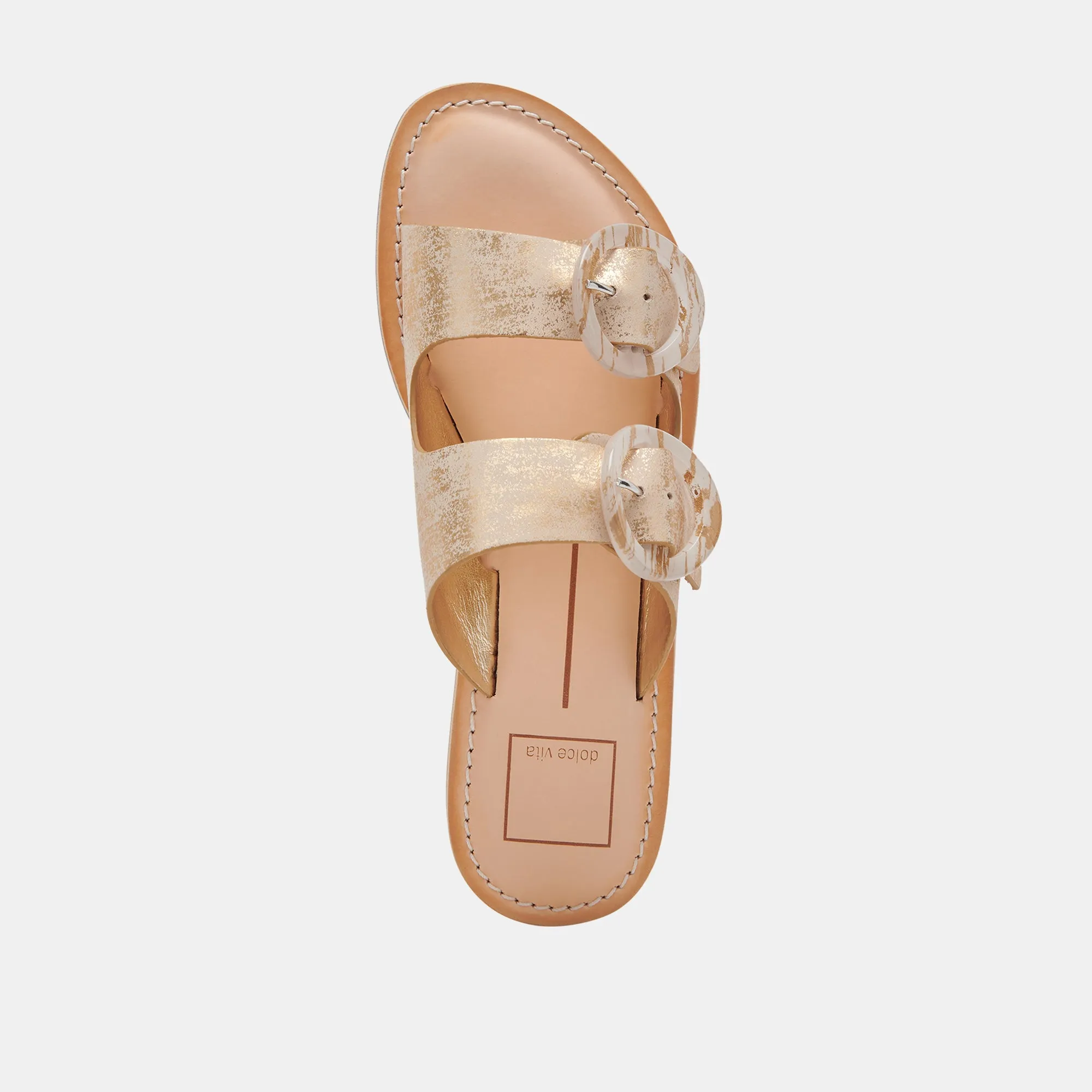 SECILY SANDALS LIGHT GOLD NUBUCK