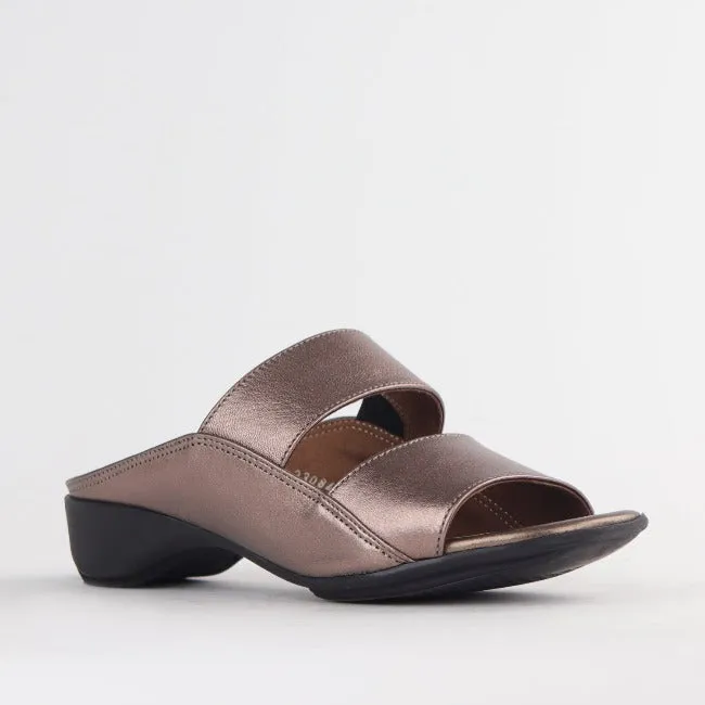 Slip-on Mule Sandal in Lead Pearl- 12317