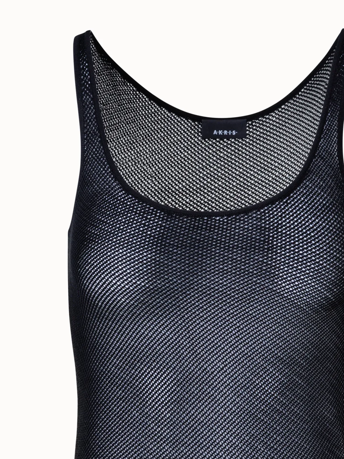 Tanktop aus Seiden-Mesh-Strick