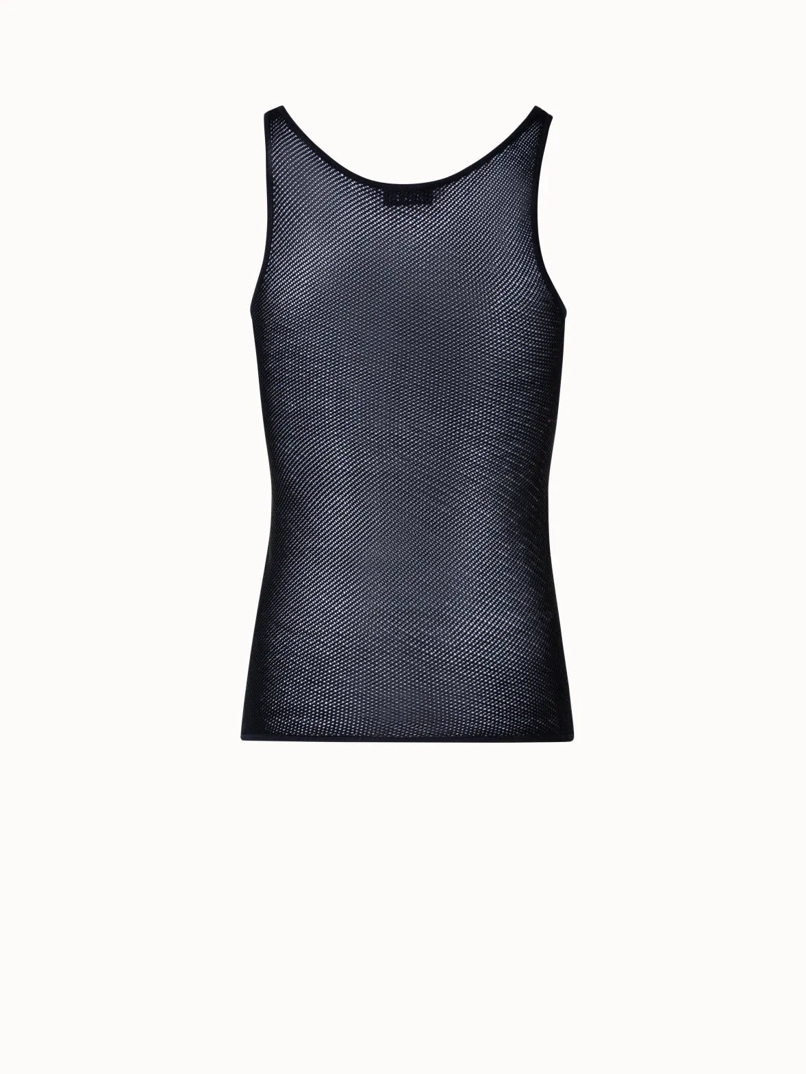 Tanktop aus Seiden-Mesh-Strick