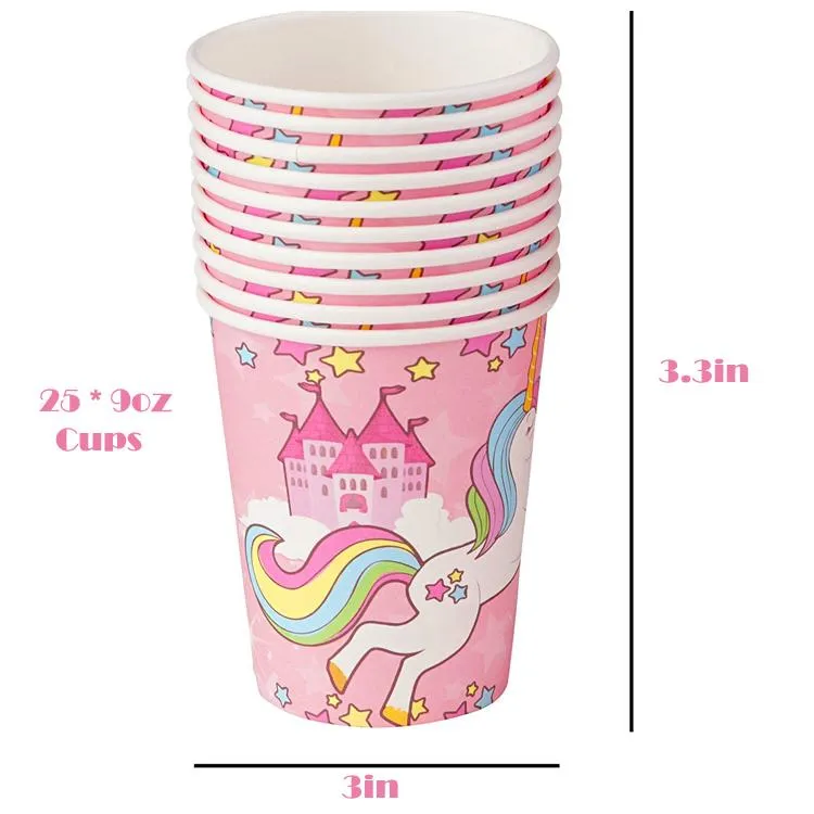 Unicorn Theme Birthday Party Tableware Package (#Type A)